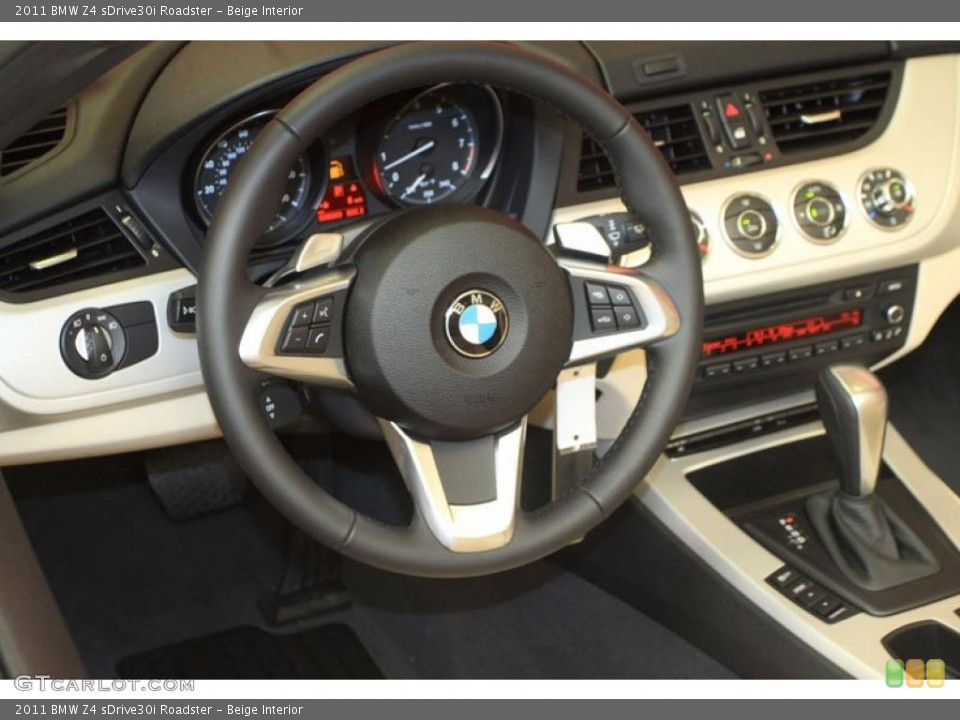 Beige Interior Steering Wheel for the 2011 BMW Z4 sDrive30i Roadster #39484845