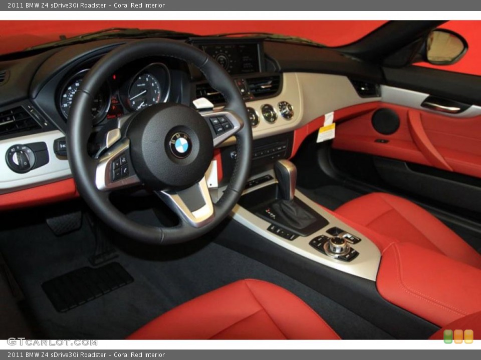 Coral Red Interior Prime Interior for the 2011 BMW Z4 sDrive30i Roadster #39485113