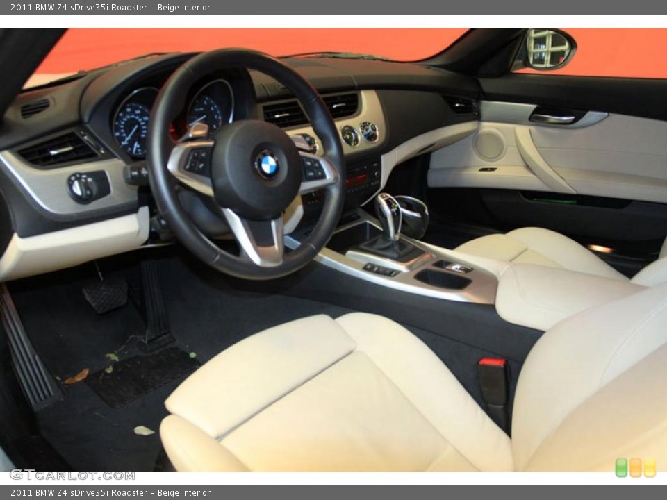 Beige Interior Prime Interior for the 2011 BMW Z4 sDrive35i Roadster #39485477