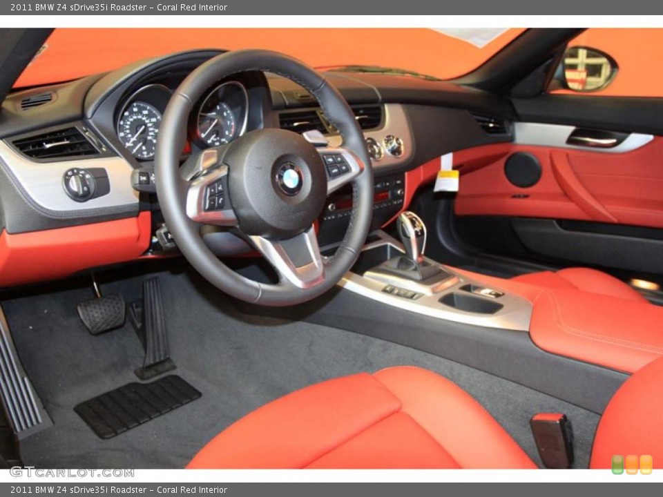 Coral Red 2011 BMW Z4 Interiors