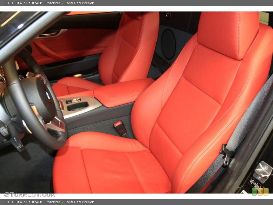 Coral Red Interior Photo for the 2011 BMW Z4 sDrive35i Roadster #39485669