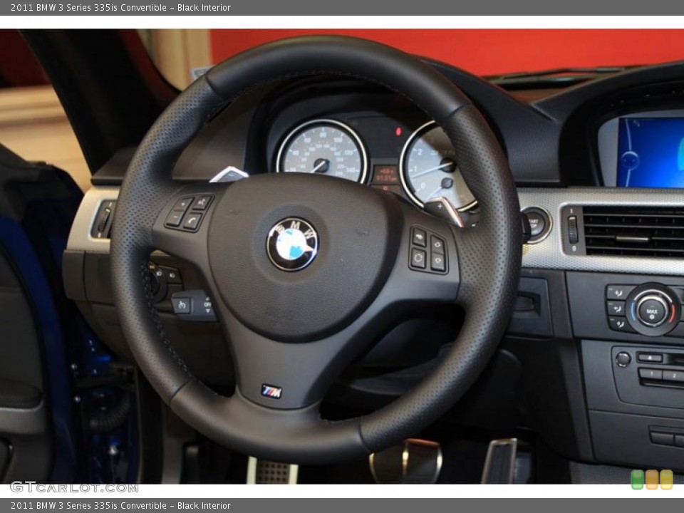 Black Interior Steering Wheel for the 2011 BMW 3 Series 335is Convertible #39486416