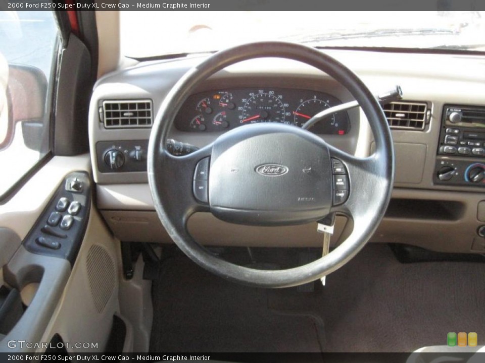Medium Graphite Interior Steering Wheel for the 2000 Ford F250 Super Duty XL Crew Cab #39487032