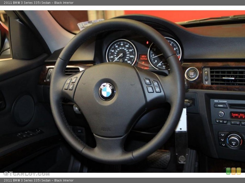 Black Interior Steering Wheel for the 2011 BMW 3 Series 335i Sedan #39488500