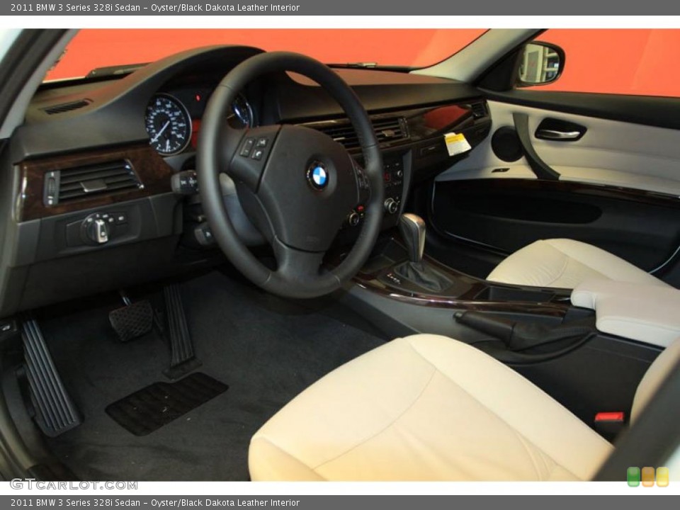 Oyster/Black Dakota Leather Interior Photo for the 2011 BMW 3 Series 328i Sedan #39490380