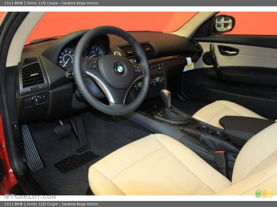 Savanna Beige Interior Prime Interior for the 2011 BMW 1 Series 128i Coupe #39490628