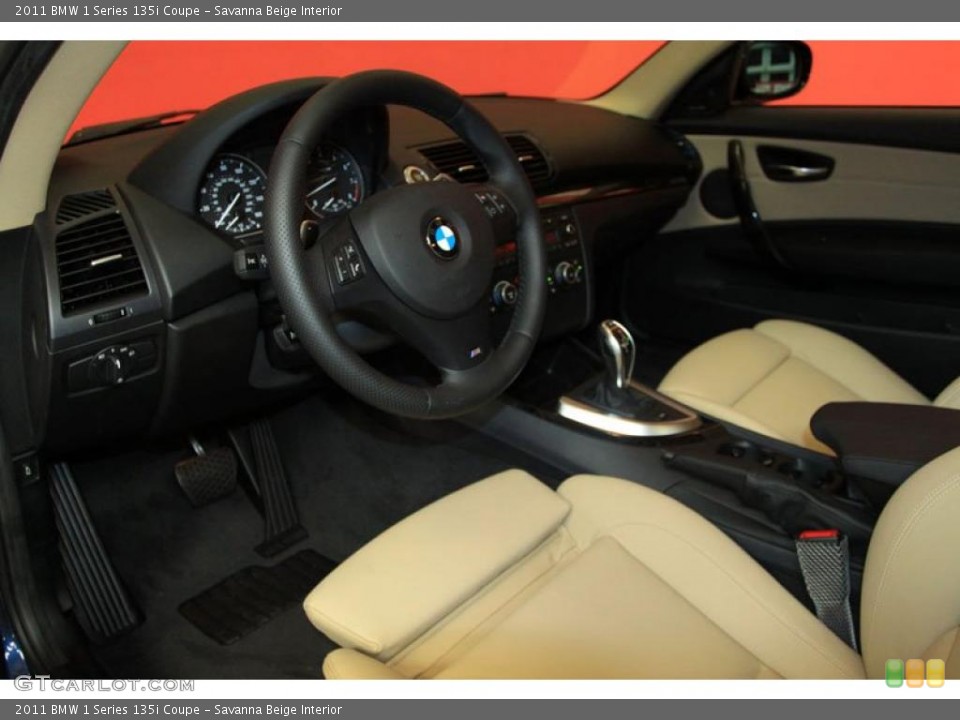 Savanna Beige Interior Prime Interior for the 2011 BMW 1 Series 135i Coupe #39490832