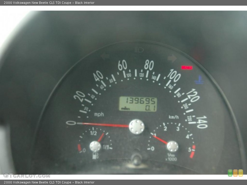 Black Interior Gauges for the 2000 Volkswagen New Beetle GLS TDI Coupe #39491024