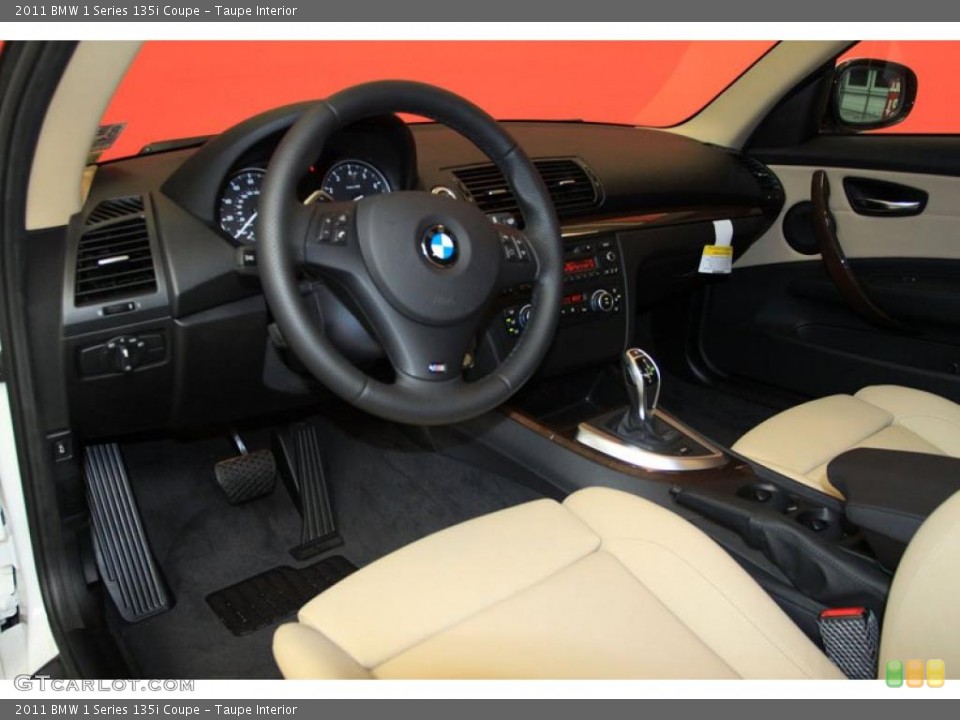 Taupe Interior Prime Interior for the 2011 BMW 1 Series 135i Coupe #39491272