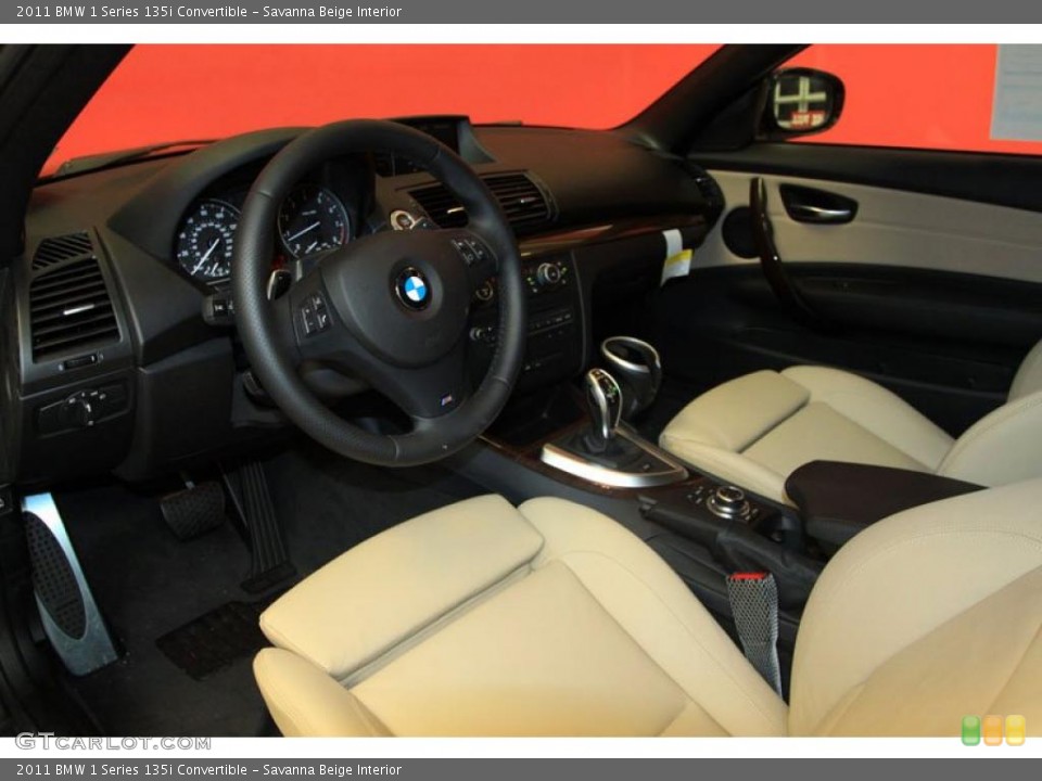 Savanna Beige Interior Prime Interior for the 2011 BMW 1 Series 135i Convertible #39491484