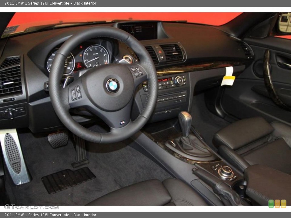Black Interior Prime Interior for the 2011 BMW 1 Series 128i Convertible #39492188