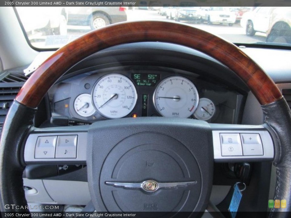 Dark Slate Gray/Light Graystone Interior Steering Wheel for the 2005 Chrysler 300 Limited AWD #39493884