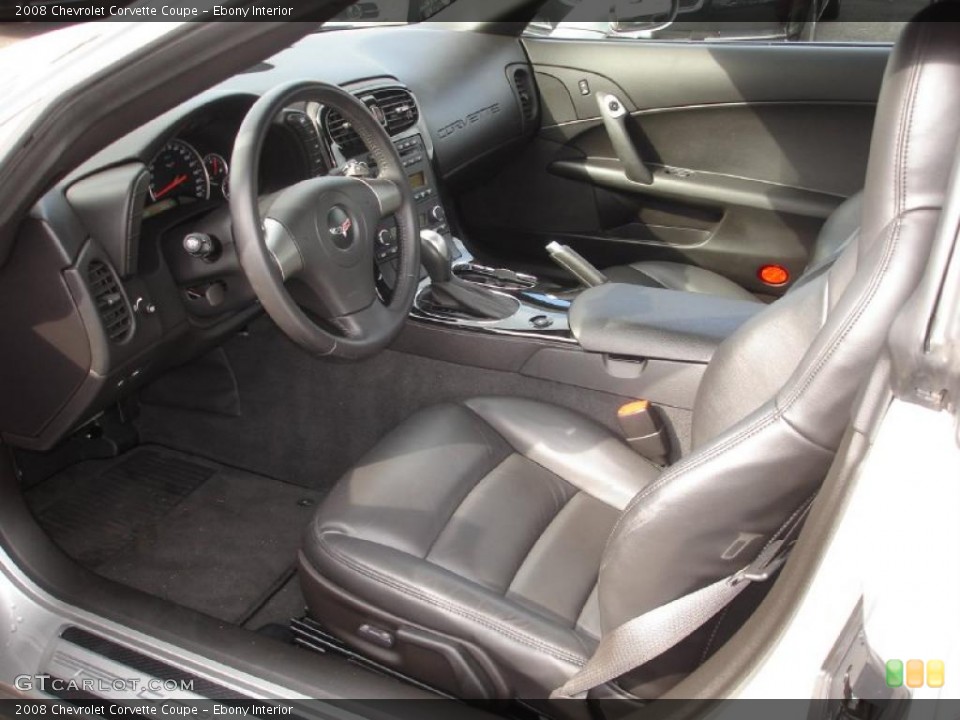 Ebony Interior Photo for the 2008 Chevrolet Corvette Coupe #39501425