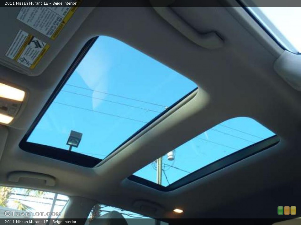 Beige Interior Sunroof for the 2011 Nissan Murano LE #39505876