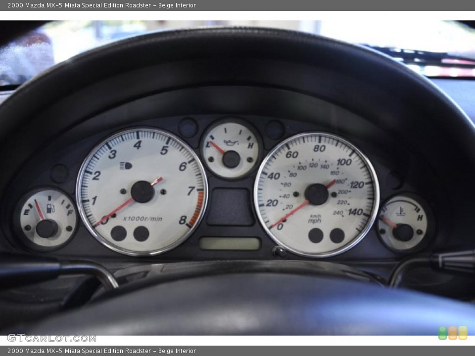 Beige Interior Gauges for the 2000 Mazda MX-5 Miata Special Edition Roadster #39511740