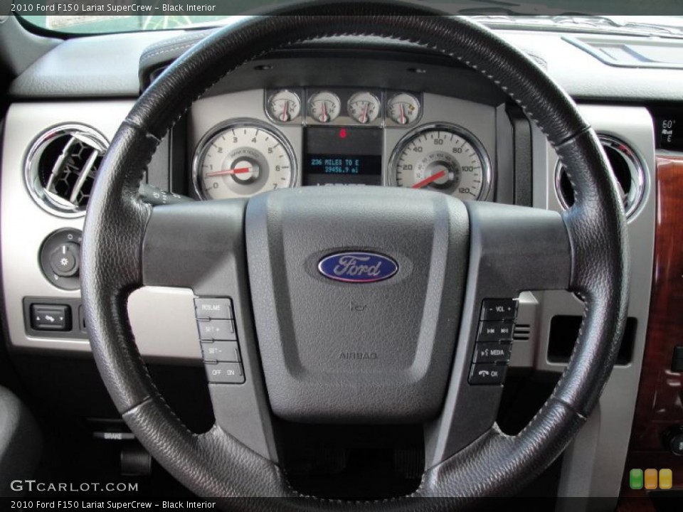 Black Interior Steering Wheel for the 2010 Ford F150 Lariat SuperCrew #39512740