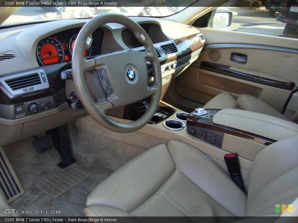 Dark Beige/Beige III Interior Dashboard for the 2005 BMW 7 Series 745Li Sedan #39513656