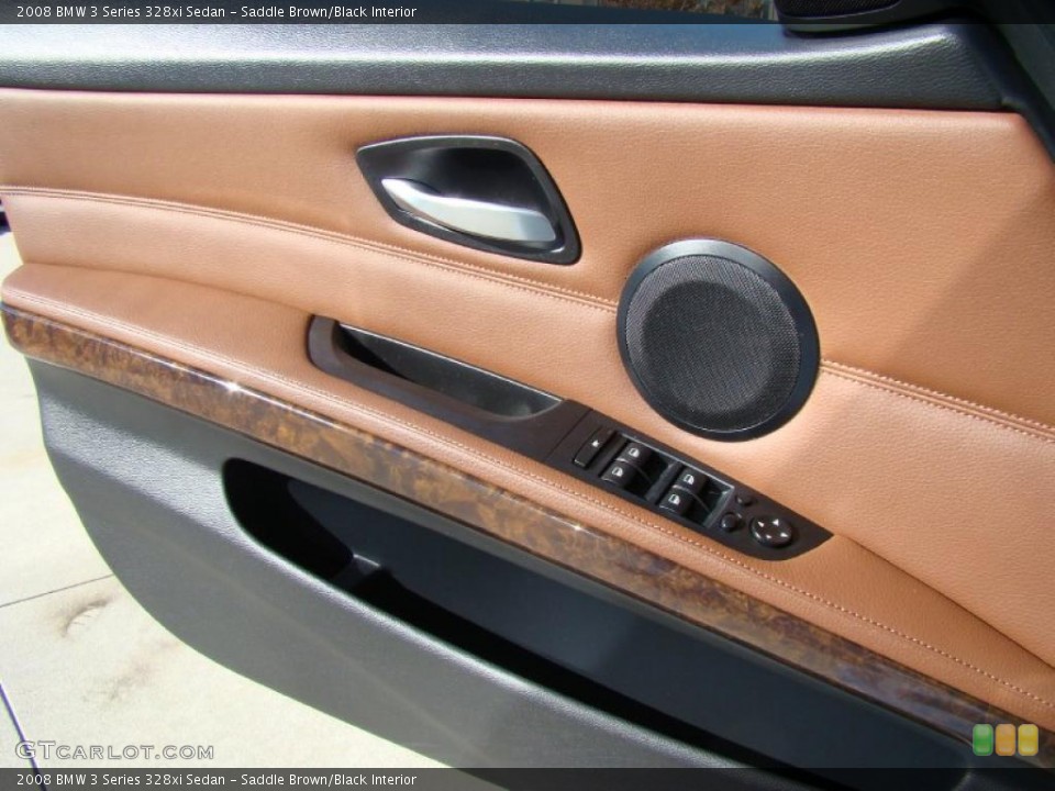 Saddle Brown/Black Interior Door Panel for the 2008 BMW 3 Series 328xi Sedan #39513956