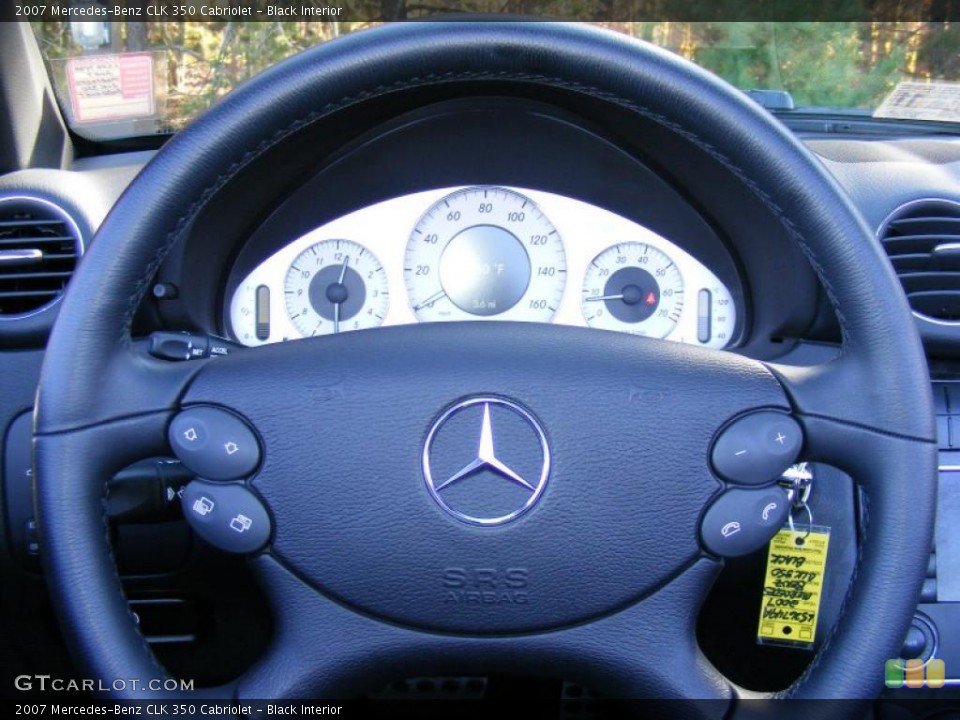Black Interior Steering Wheel for the 2007 Mercedes-Benz CLK 350 Cabriolet #39515920