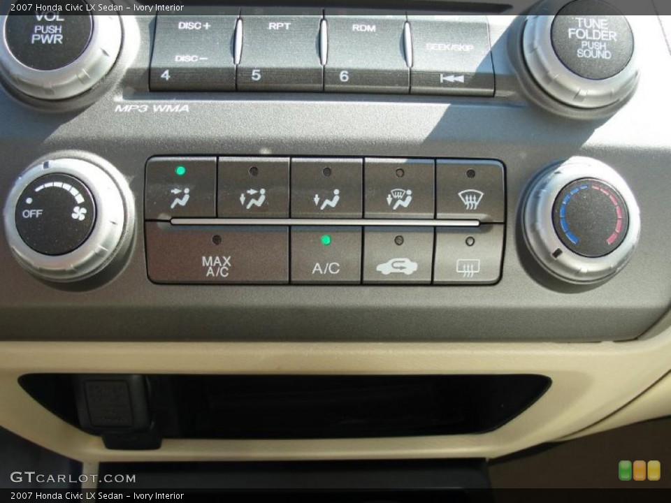Ivory Interior Controls for the 2007 Honda Civic LX Sedan #39517824