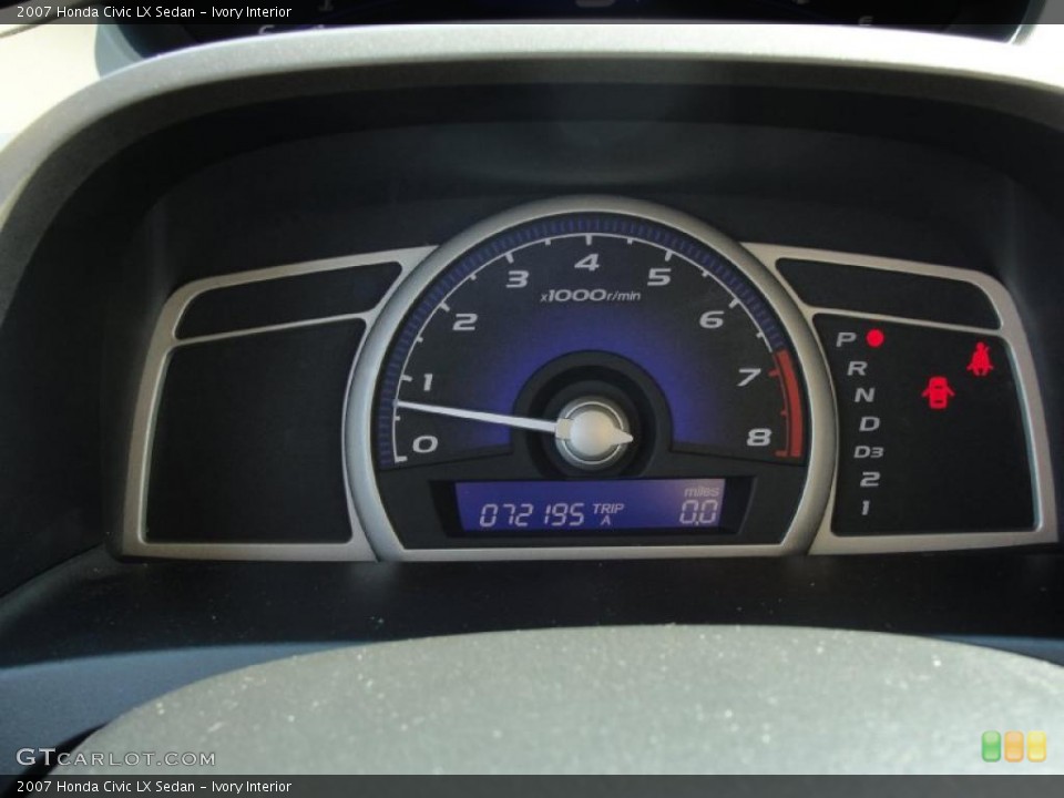 Ivory Interior Gauges for the 2007 Honda Civic LX Sedan #39517900