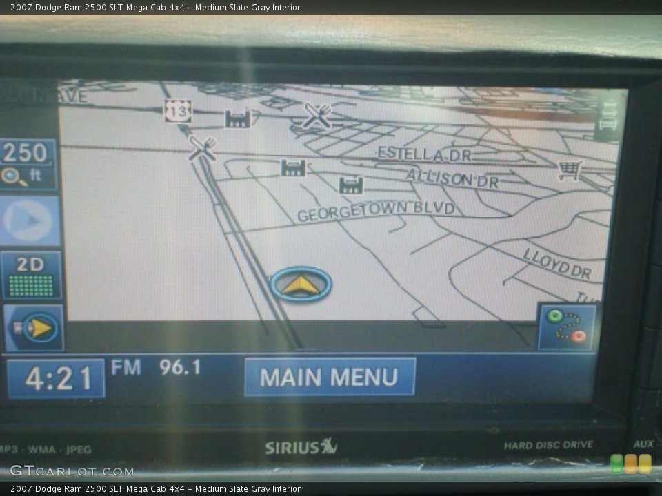 Medium Slate Gray Interior Navigation for the 2007 Dodge Ram 2500 SLT Mega Cab 4x4 #39519801