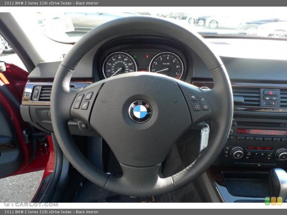 Black Interior Steering Wheel for the 2011 BMW 3 Series 328i xDrive Sedan #39521417