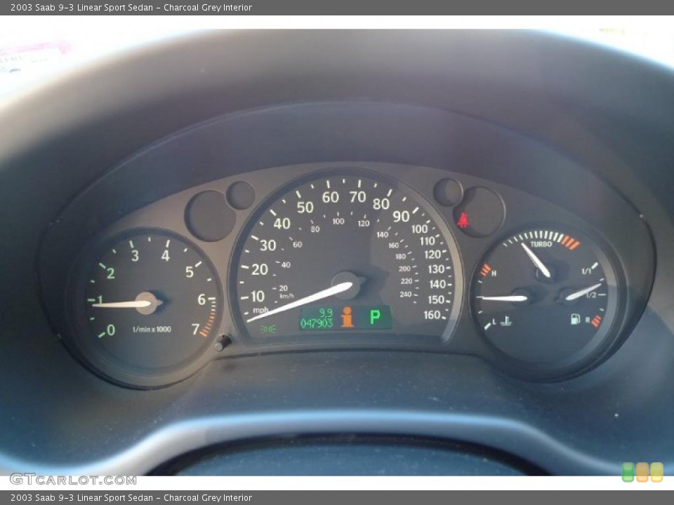 Charcoal Grey Interior Gauges for the 2003 Saab 9-3 Linear Sport Sedan #39521801