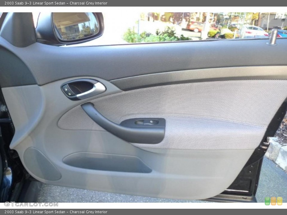 Charcoal Grey Interior Door Panel for the 2003 Saab 9-3 Linear Sport Sedan #39522289