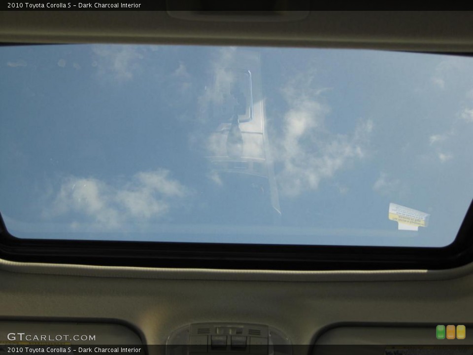 Dark Charcoal Interior Sunroof for the 2010 Toyota Corolla S #39522929