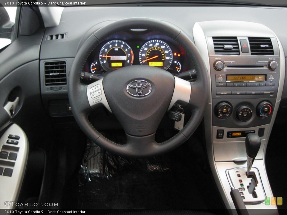 Dark Charcoal Interior Controls for the 2010 Toyota Corolla S #39523001