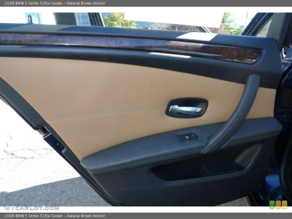 Natural Brown Interior Door Panel for the 2008 BMW 5 Series 528xi Sedan #39524669