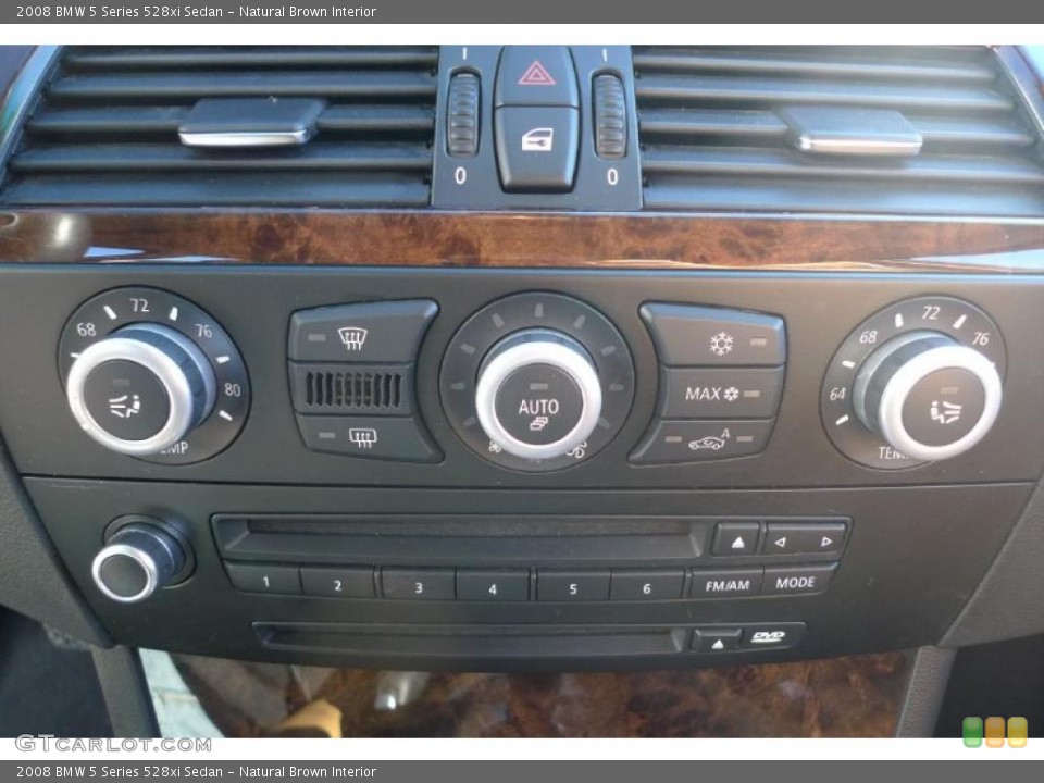 Natural Brown Interior Controls for the 2008 BMW 5 Series 528xi Sedan #39524913