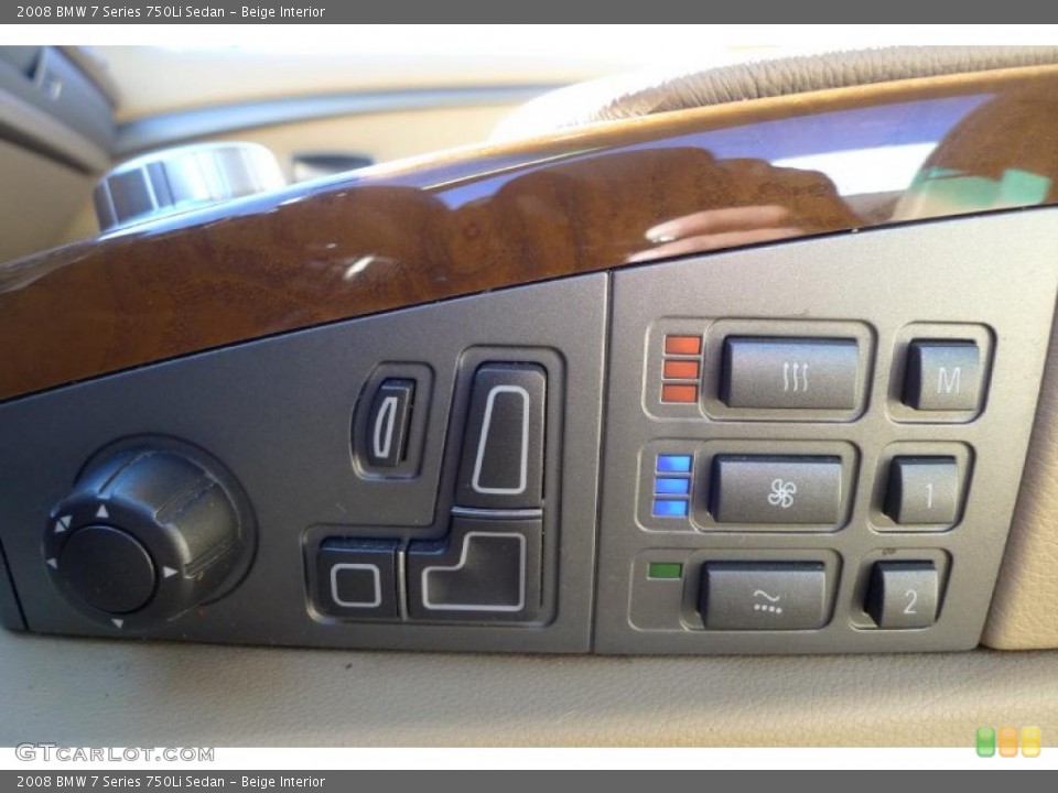 Beige Interior Controls for the 2008 BMW 7 Series 750Li Sedan #39525905