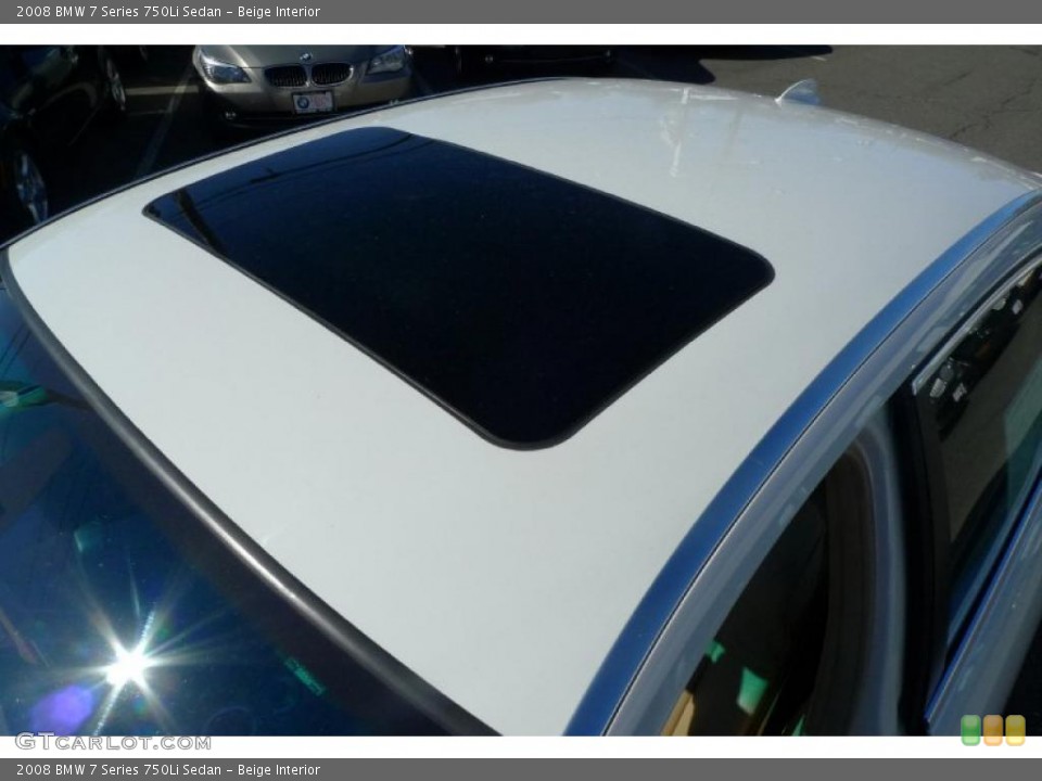 Beige Interior Sunroof for the 2008 BMW 7 Series 750Li Sedan #39526201