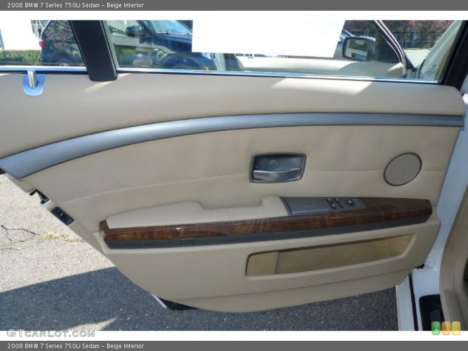 Beige Interior Door Panel for the 2008 BMW 7 Series 750Li Sedan #39526265