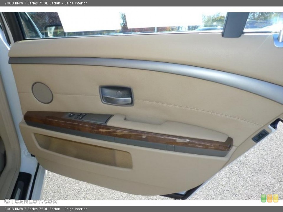 Beige Interior Door Panel for the 2008 BMW 7 Series 750Li Sedan #39526333