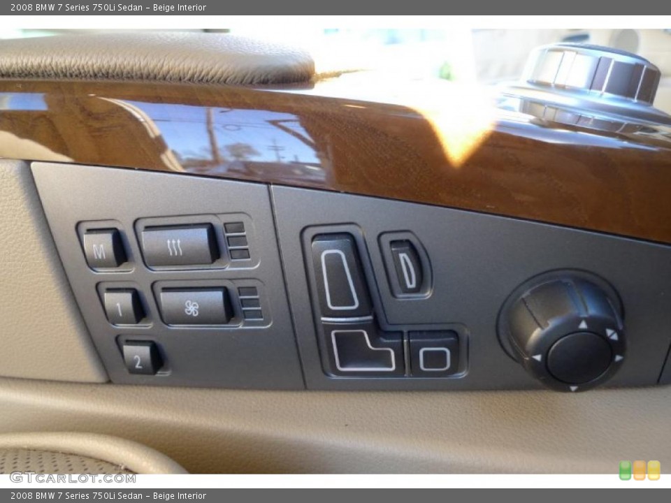 Beige Interior Controls for the 2008 BMW 7 Series 750Li Sedan #39526381