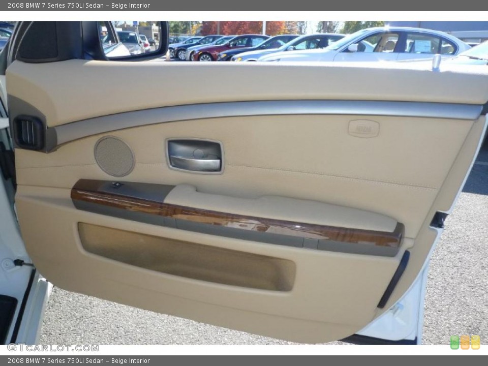 Beige Interior Door Panel for the 2008 BMW 7 Series 750Li Sedan #39526401