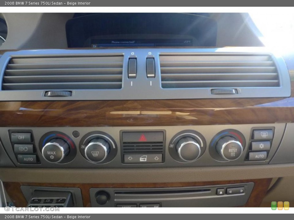 Beige Interior Controls for the 2008 BMW 7 Series 750Li Sedan #39526521