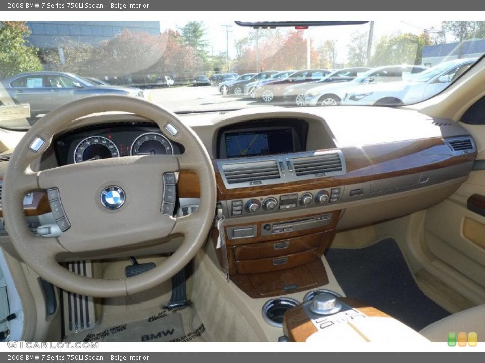 Beige Interior Prime Interior for the 2008 BMW 7 Series 750Li Sedan #39526617