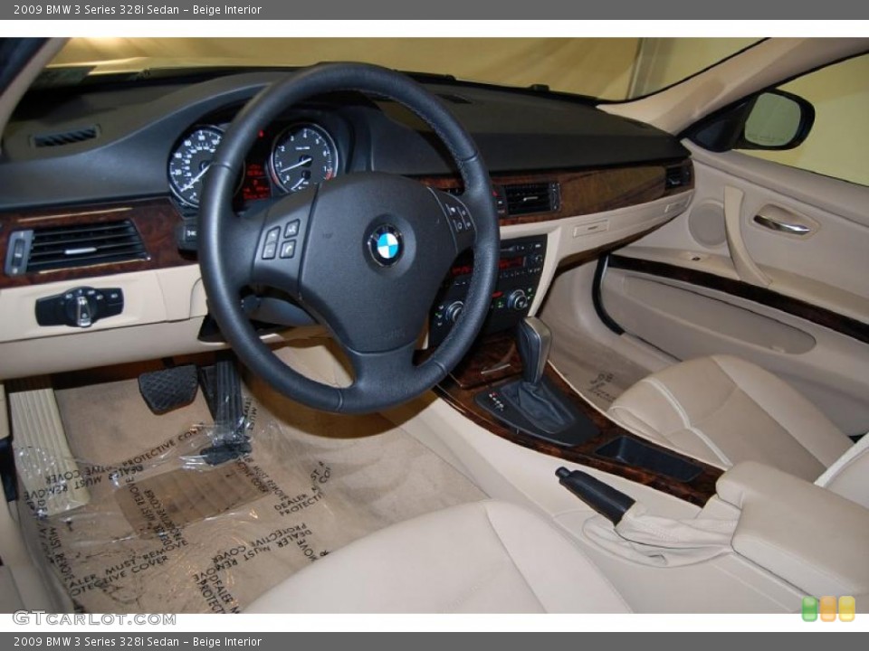 Beige Interior Prime Interior for the 2009 BMW 3 Series 328i Sedan #39526653