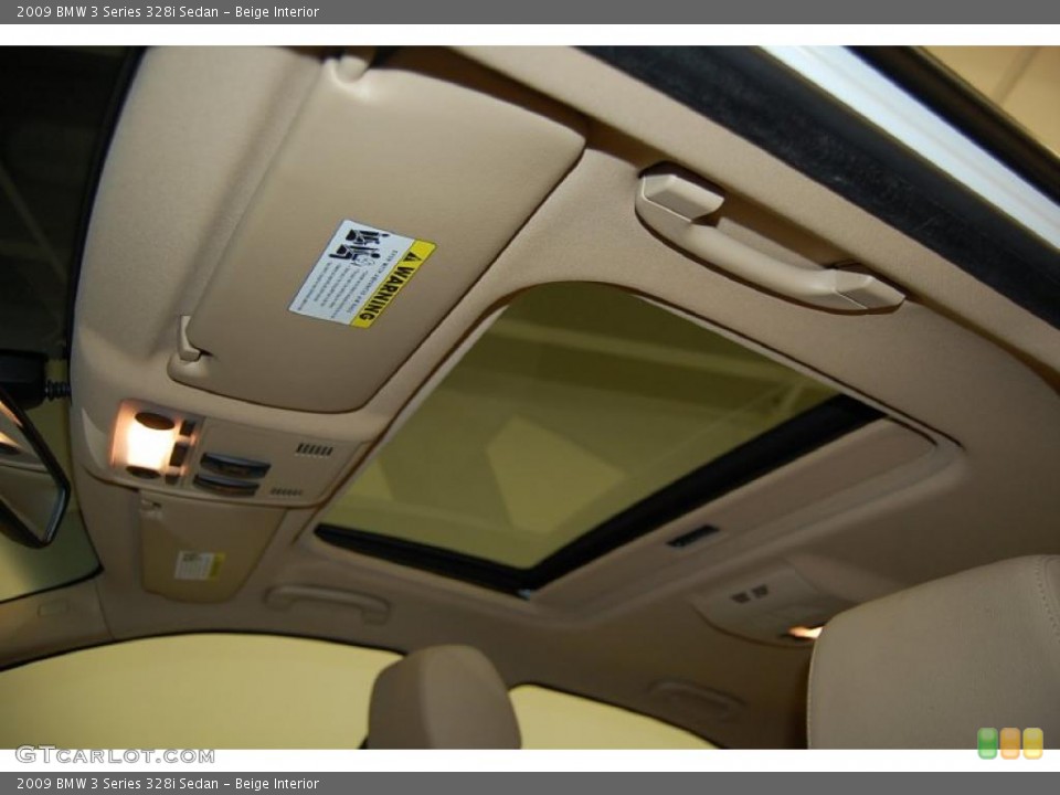 Beige Interior Sunroof for the 2009 BMW 3 Series 328i Sedan #39526817
