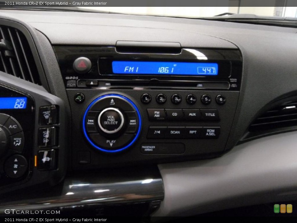 Gray Fabric Interior Controls for the 2011 Honda CR-Z EX Sport Hybrid #39528649