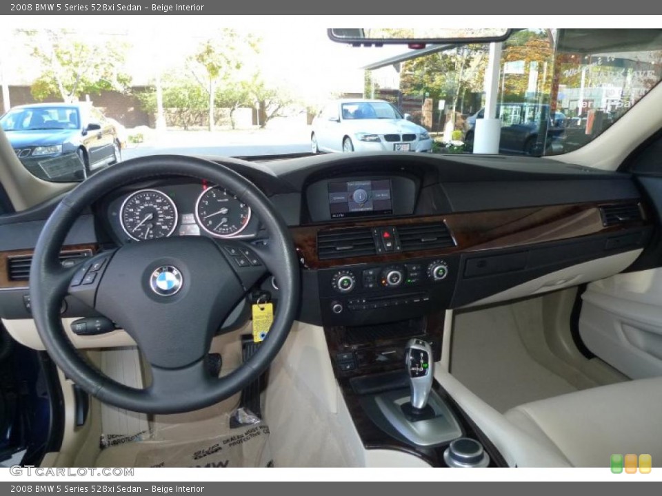 Beige Interior Prime Interior for the 2008 BMW 5 Series 528xi Sedan #39528901