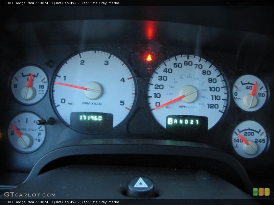 Dark Slate Gray Interior Gauges for the 2003 Dodge Ram 2500 SLT Quad Cab 4x4 #39529581