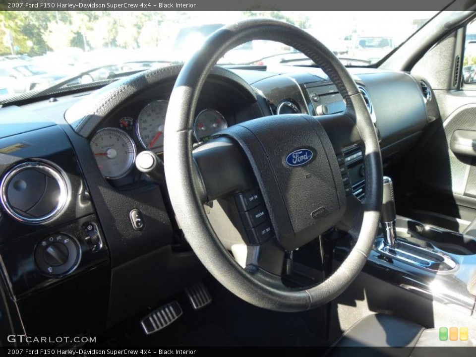 Black Interior Steering Wheel for the 2007 Ford F150 Harley-Davidson SuperCrew 4x4 #39534053