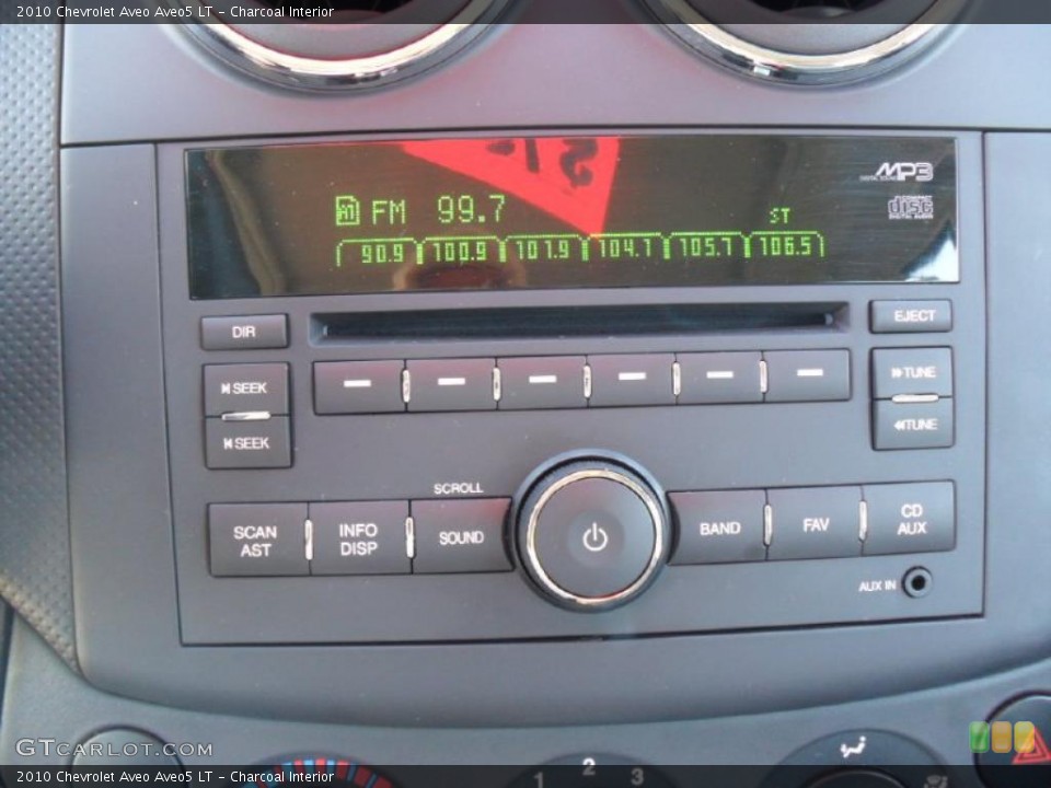 Charcoal Interior Controls for the 2010 Chevrolet Aveo Aveo5 LT #39536117