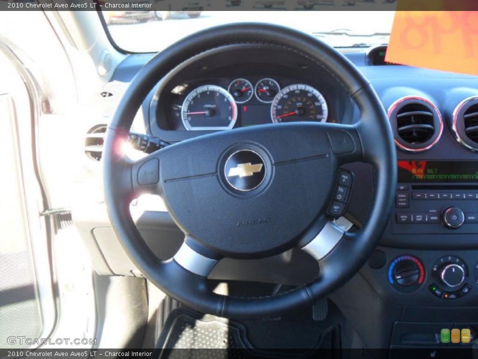 Charcoal Interior Steering Wheel for the 2010 Chevrolet Aveo Aveo5 LT #39536165