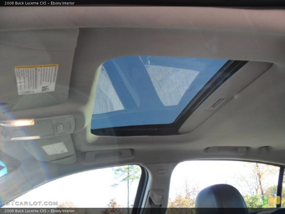 Ebony Interior Sunroof for the 2008 Buick Lucerne CXS #39536921